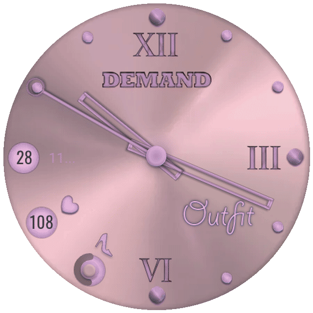 OUTFIT Watch Face - real animated colour preview