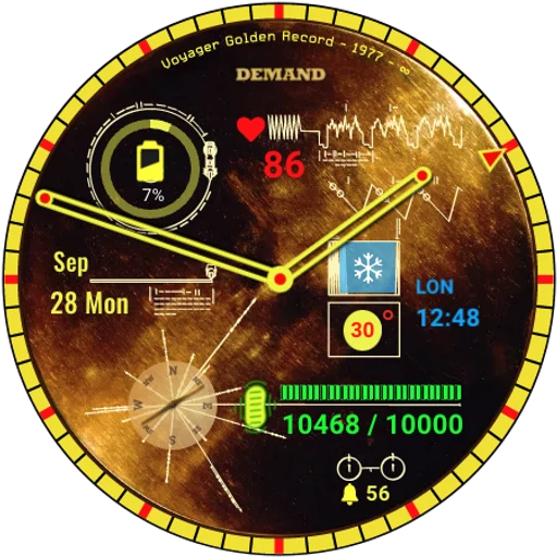 Voyager Golden Record Analog watch face — official product image